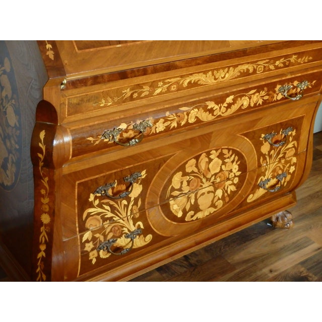 Ladies Secretaire with Flowers and Birds, 1890s For Sale - Image 17 of 18