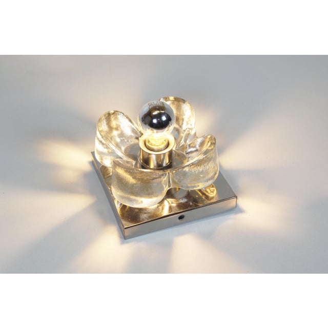 Metal Small Chrome and Glass Wall Lights from Sische, 1970s, Set of 2 For Sale - Image 7 of 9