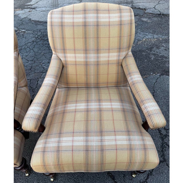 English George Smith Edwardian Style Chairs For Sale - Image 3 of 9