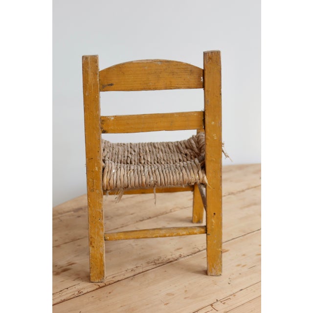 1950s Antique Hand-Painted Wooden Child's Chair, 1950s For Sale - Image 5 of 6