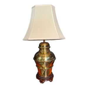 Mid Century Oversized Brass Table Lamp