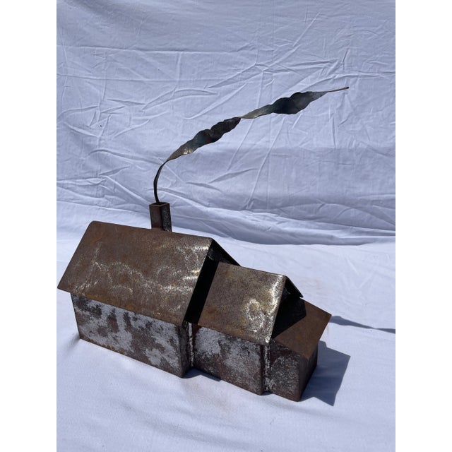 1960s Handmade Rustic Metal House For Sale - Image 9 of 12