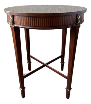 1980s Baker Furniture Neoclassical Mahogany Side Table