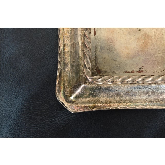 Silver Roycroft Arts & Crafts Silver Finished Copper Desk Calendar Frame or Picture Frame For Sale - Image 8 of 13