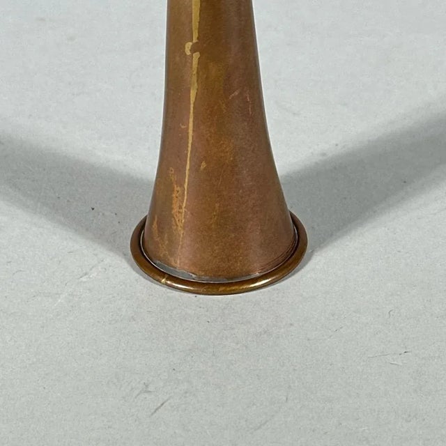 Antique English Victorian Brass and Copper Equestrian Fox Hunting Horn by Swaine & Adeney, London For Sale - Image 4 of 8