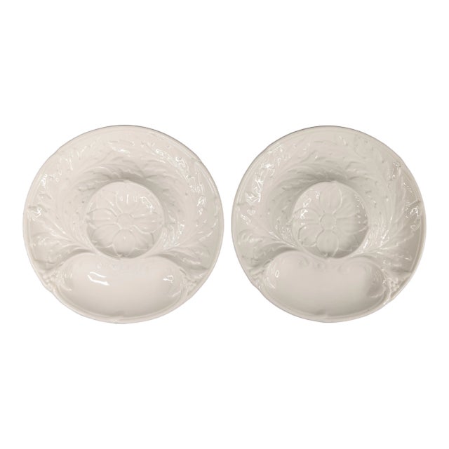 French Gien Majolica Artichoke Plates - a Pair For Sale