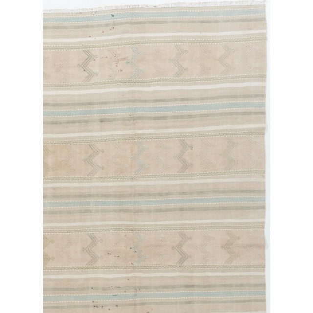 Textile Vintage Circa 1940 Turkish Kilim Flatweave Rug 4ft 9in X 8ft 9in For Sale - Image 7 of 8