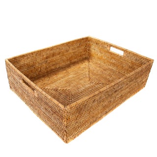 Artifacts Rattan Rectangular Basket For Sale