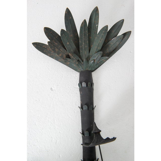 Antique Hand-Painted Iron Chinoiserie Sconces, France, 19th Century - a Pair For Sale - Image 10 of 13