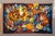 Wool tapestry by French artist Hervé Lelong titled "Les Fruits de l’Été (Fruits of Summer)", created in 1977. Original tag...