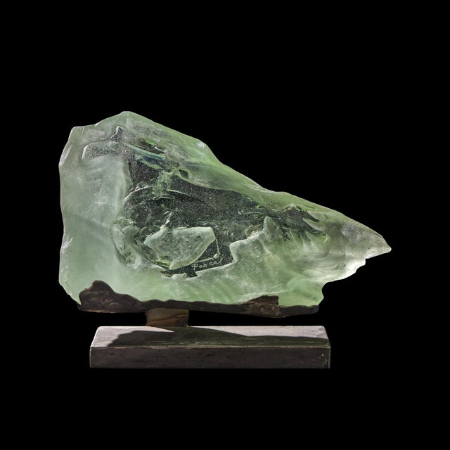 Mid 20th Century Suzanne Pascal Slag Glass Horse Sculpture For Sale - Image 5 of 9