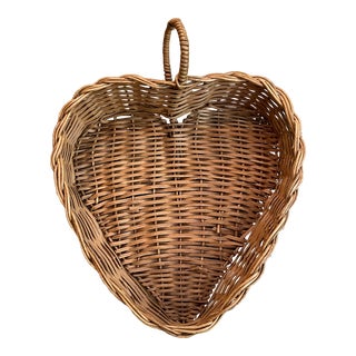 Vintage Heart Shaped Basket/ Tray For Sale