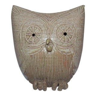 Mid-Century Owl Pottery Bank For Sale