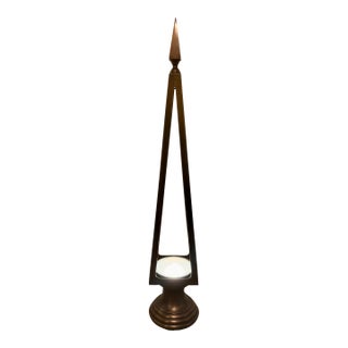 Global Views Co Open Obelisk Bronze Lamp For Sale