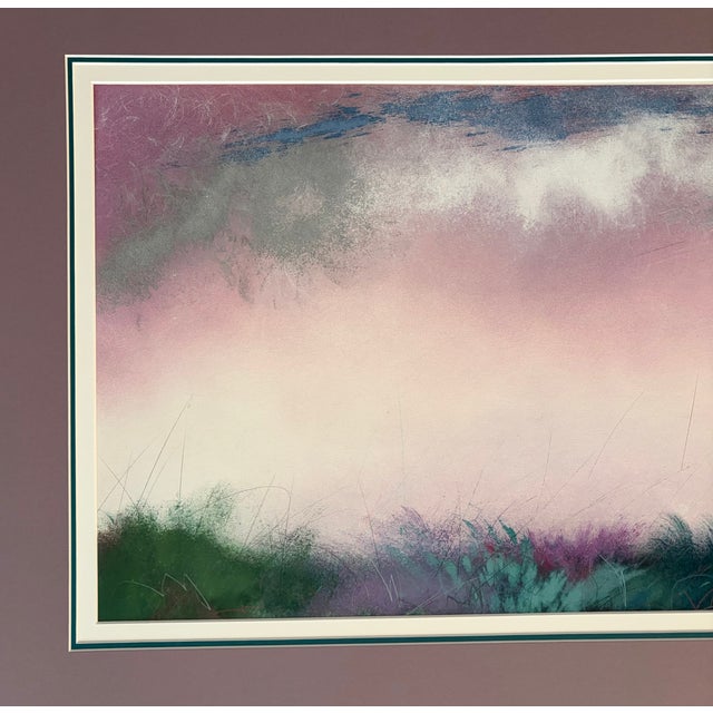 Original Aleah Koury Pastel Mixed Media Artwork 44"x23" Triple Matted For Sale - Image 12 of 14