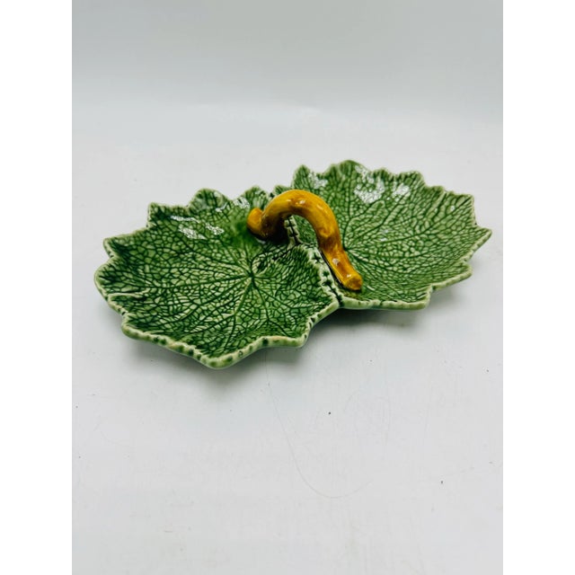 1980s Vintage Bordallo Leaf Serving Dish For Sale - Image 5 of 6