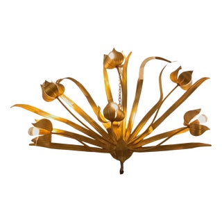French Floral Wall Light, 1950s For Sale