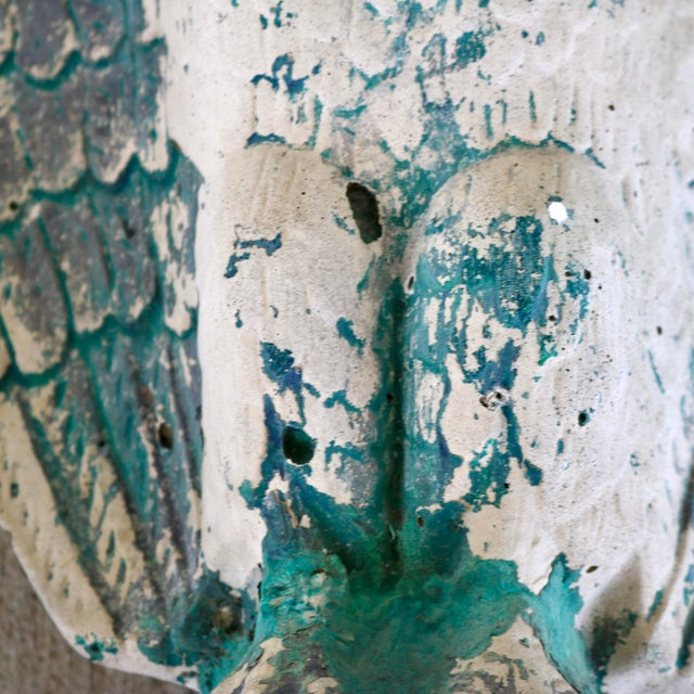 Pair of Vintage Federal Style Concrete Eagle Garden Finials - 16" For Sale - Image 11 of 12