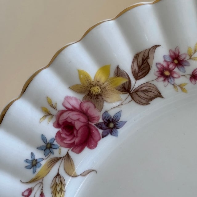 Vintage English Bone China Decorative Dessert Plate For Sale - Image 9 of 15