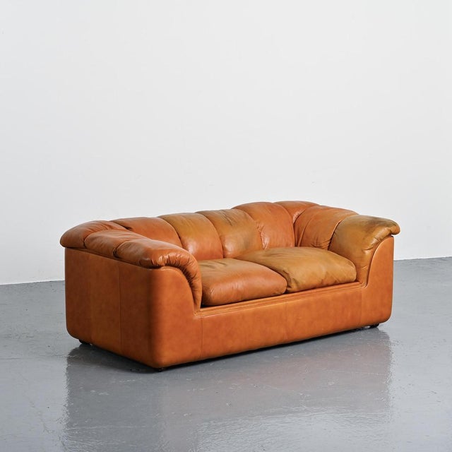 Cocker Leather Sofa by Franco Bresciani for Poltrona Frau, 1970s For Sale - Image 9 of 16
