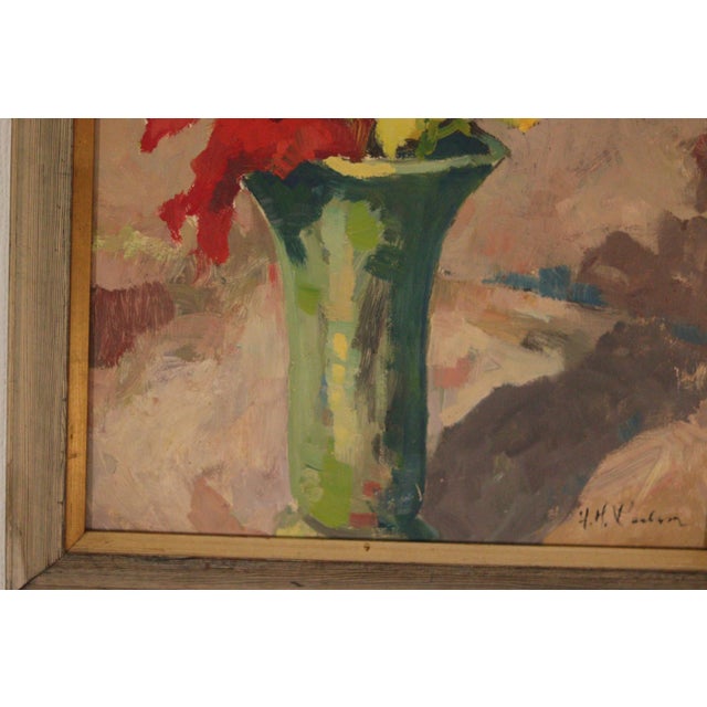 H. H. Västrom, Lilies, 1950s, Oil on Panel, Framed For Sale - Image 13 of 18
