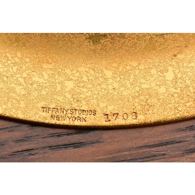 Bronze Tiffany Studios New York Bronze Doré Plate or Shallow Bowl For Sale - Image 8 of 9
