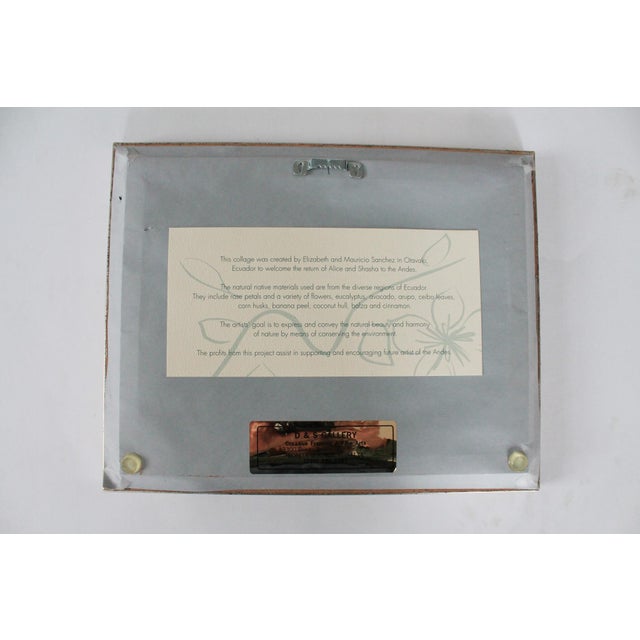 Vintage Framed Figurative Artwork Made of Native Materials of Ecuador - A Pair For Sale - Image 10 of 11