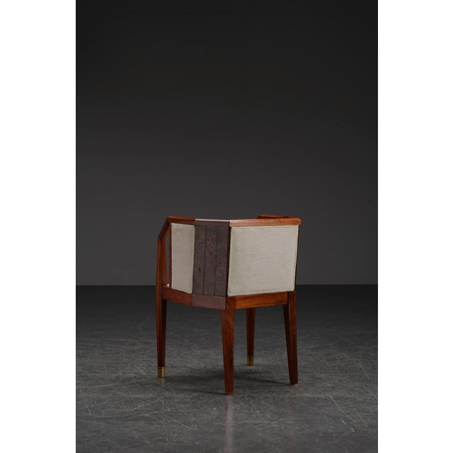 period: 1930s origin: Belgium dimensions: h77 x w57 x d48 cm material: newly upholstered, wood I have official proof of...