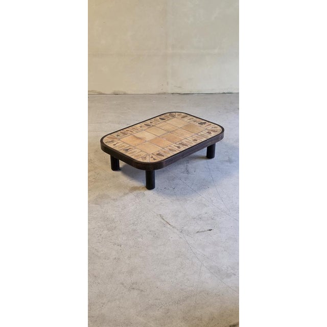 Herbarium Oval Coffee Table by Roger Capron, 1970s For Sale - Image 10 of 12