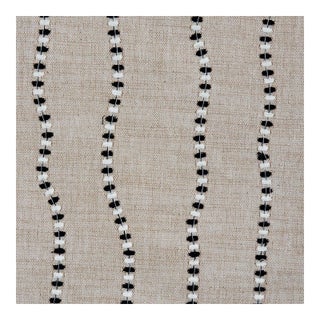 Sample - Schumacher Elodie Embroidery Fabric in Natural For Sale