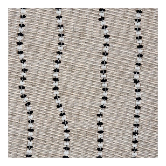 Sample - Schumacher Elodie Embroidery Fabric in Natural For Sale