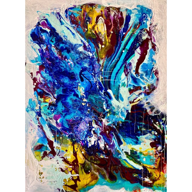 "Devine Intervention" Contemporary Abstract Expressionist Mixed-Media Painting For Sale