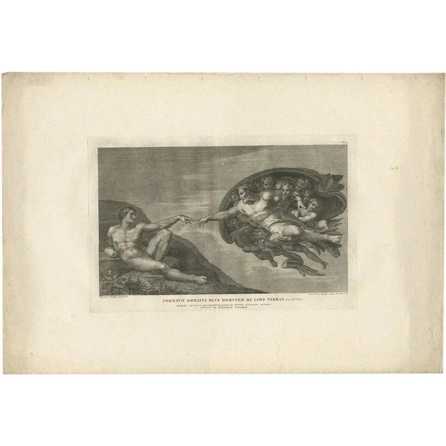 Cunego, Illustration of the Creation of Man, 1780, Print For Sale - Image 6 of 6