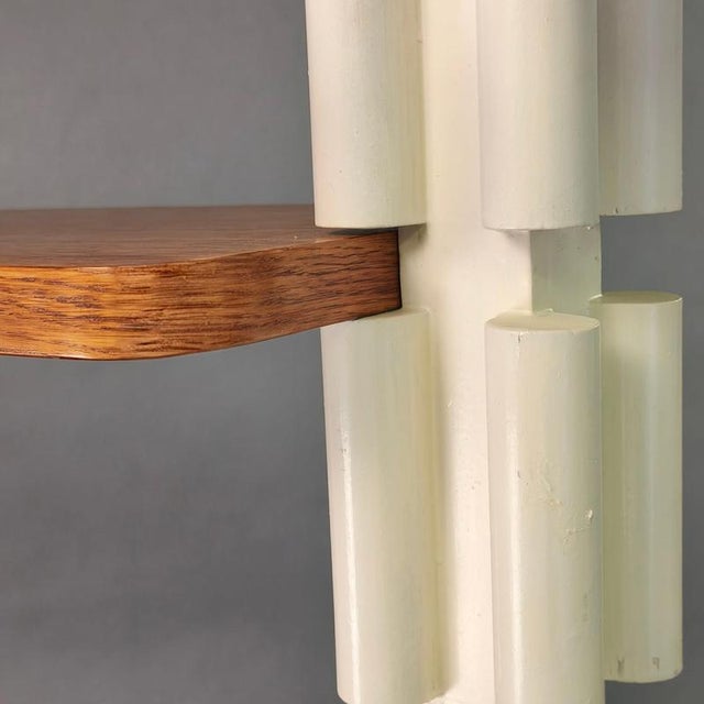 Wood Space Age Floor-to-Ceiling Interlocking Bookcase, 1960s For Sale - Image 7 of 9