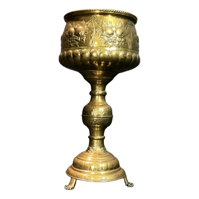 Antique Brass Planter, 1905 For Sale