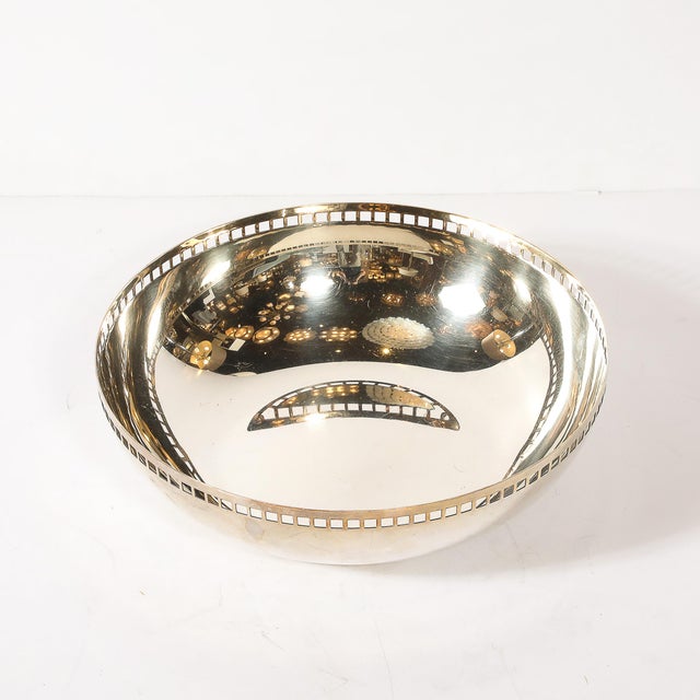 1990s Modern Richard Meier Silver-Plate Architectural Skyscraper Bowl for Swid Powell For Sale - Image 5 of 12