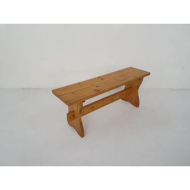1960s Scandinavian Modern Pinewood Bench, 1960s For Sale - Image 5 of 8