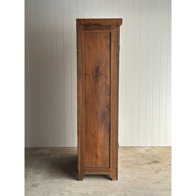 Antique Pine Cupboard Cabinet With Carved Crest For Sale - Image 16 of 18