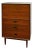 Vintage Mid Century Modern Drop-Front Secretary Desk & Chest of Drawers. For Sale