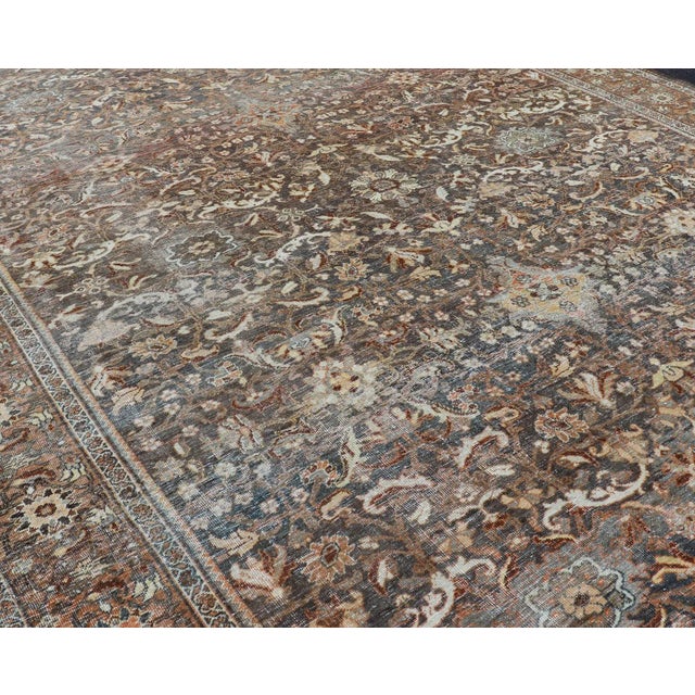 Antique Persian Sultanabad Rug With Detailed Allover Botanical Design8'11 X 12'7 For Sale In Atlanta - Image 6 of 18