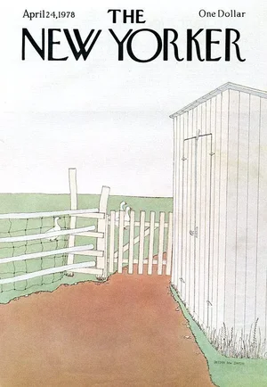 1978 New Yorker Cover, April 24 (Gretchen Dow Simpson), Architecture, Farmyard