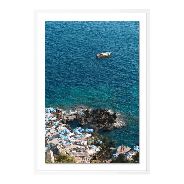 La Fontelina by Natalie Obradovich in White Framed Paper, Medium Art Print For Sale