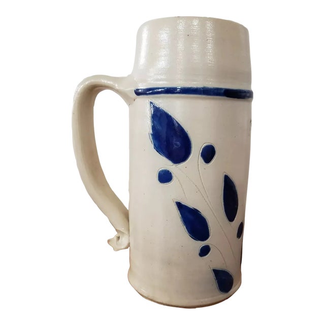 Late 19th/Early 20th Century German Westerwald Salt Glaze Stein For Sale