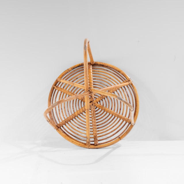 Vintage Scultpural Bamboo Coffee Table in the style of Tito Agnoli, Italy 1960s A beautifully crafted Mid-Century Modern...