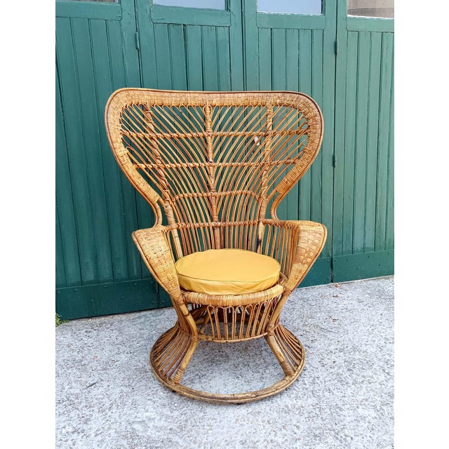 Emmanuelle Armchair in Rattan by Gio Ponti, Italy, 1960 For Sale - Image 9 of 13