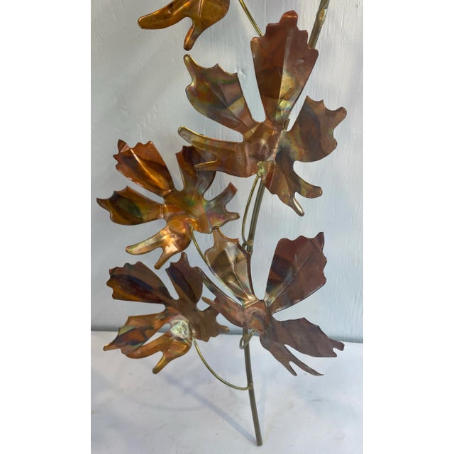 Vintage Brutalist Jere Style Metal Leaf Wall Art For Sale In Dallas - Image 6 of 7