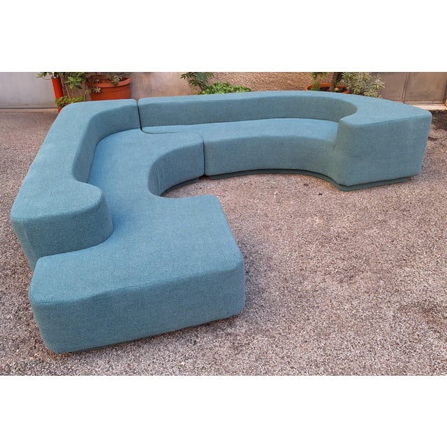 Vintage Lara Sofa in Sky Blue Boucle by Roberto Pamio for Stilwood, 1970s For Sale - Image 4 of 7
