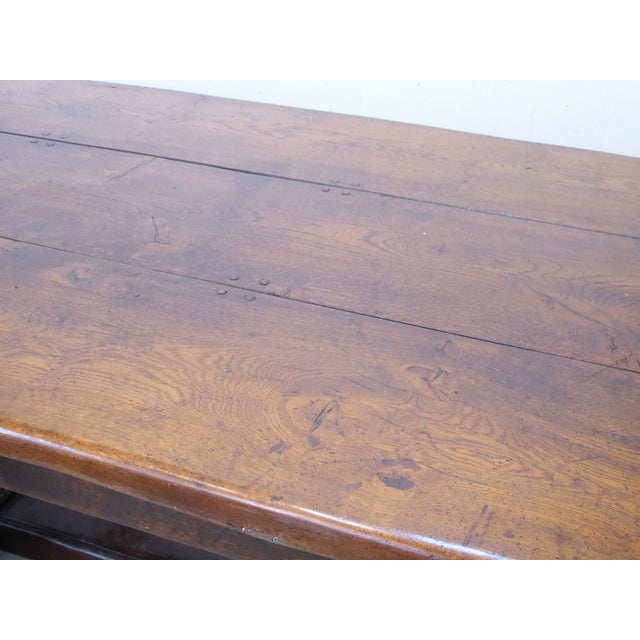 Wood Antique Jacobean Style Oak Table For Sale - Image 7 of 7