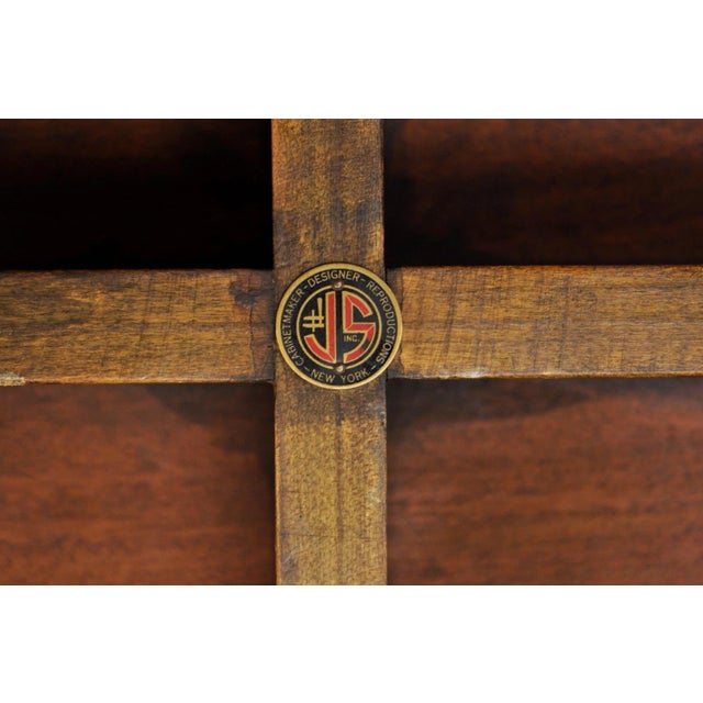 Late 20th Century John Scalia French Empire Style Round Cherry Wood Bouillotte Lamp Side Table For Sale - Image 14 of 15