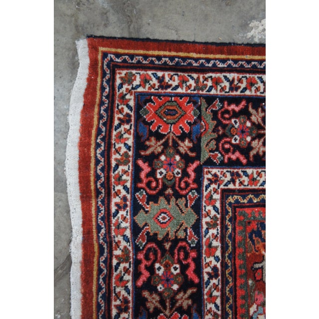 Large Vintage Hand Knotted Oriental Geometric Wool Area Rug Carpet 10' X 14' For Sale - Image 6 of 12